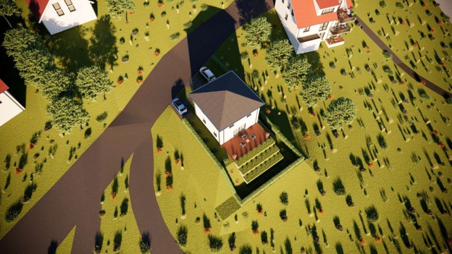 Vogelperspektive Einfamilienhaus Meschede