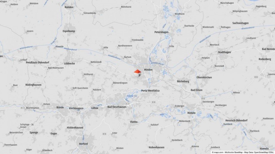 Lageplan Bungalow Minden