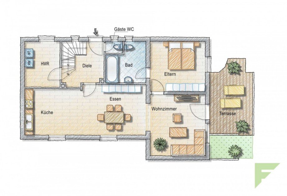 Erdgeschoss Einfamilienhaus Meschede