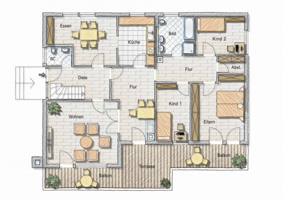 Erdgeschoss Einfamilienhaus Meschede