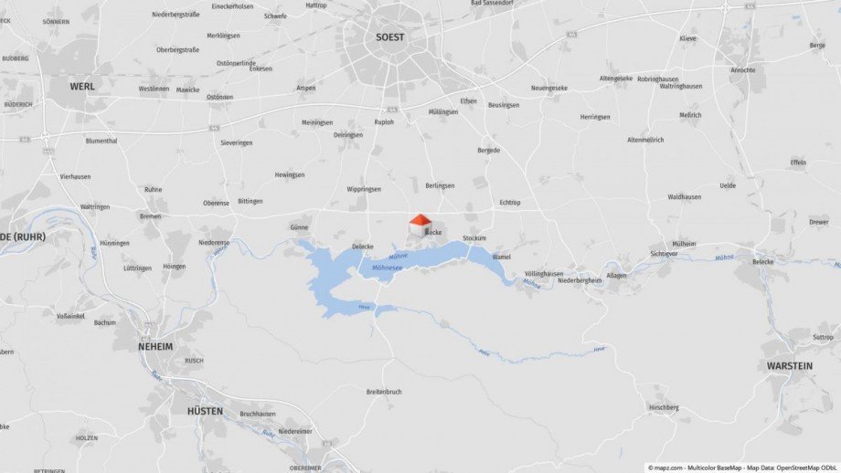 Lageplan Mehrfamilienhaus M�hnesee