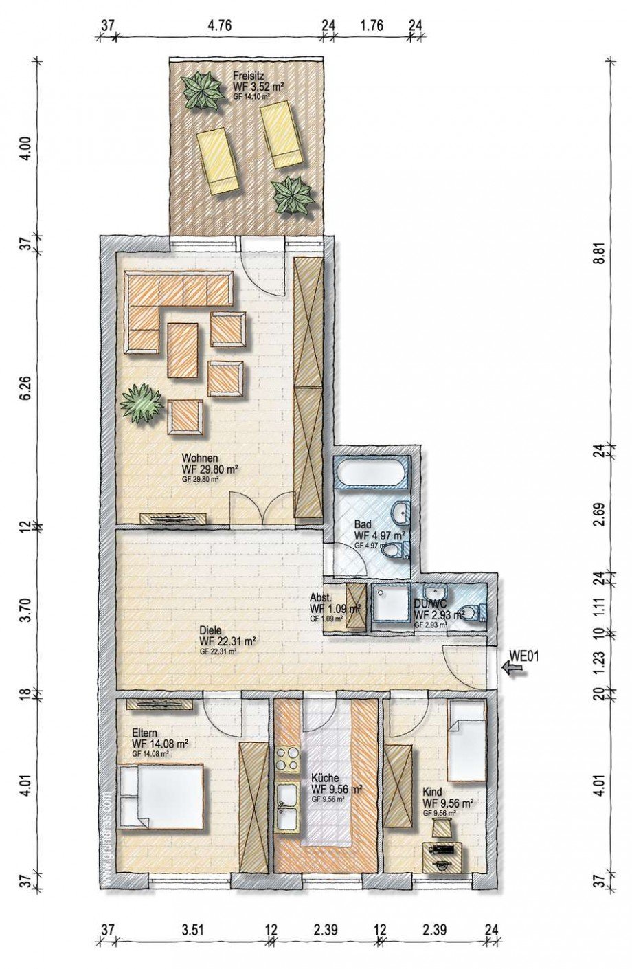 Grundriss Wohnung Olsberg