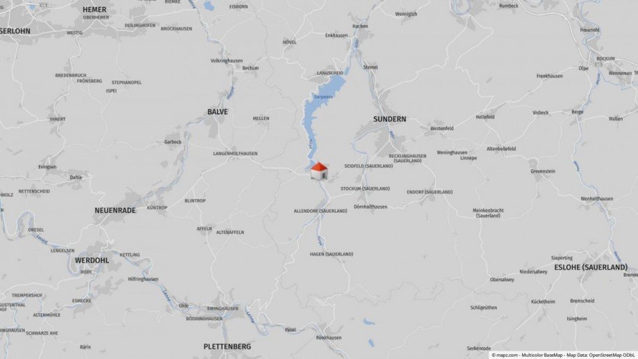 Lageplan Doppelhaush�lfte Sundern