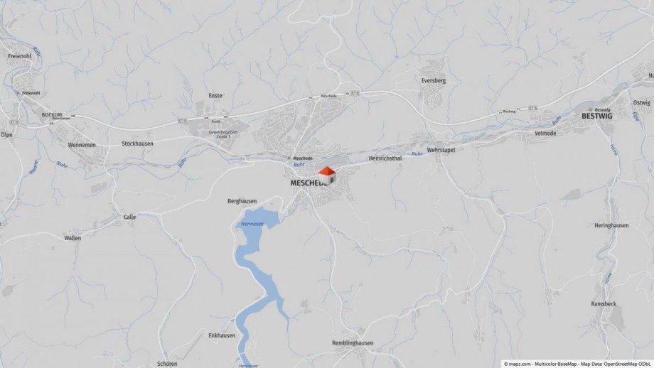 Geolyzer Kartenausschnitt Reihenmittelhaus Meschede