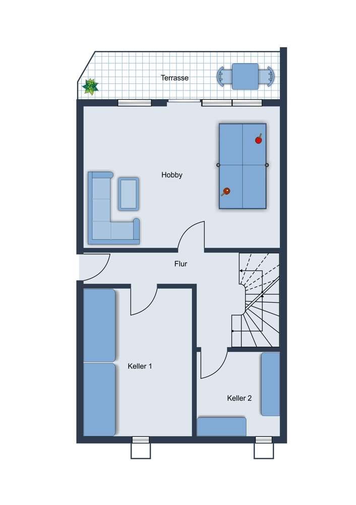 Kellergeschoss Doppelhaush�lfte Sundern