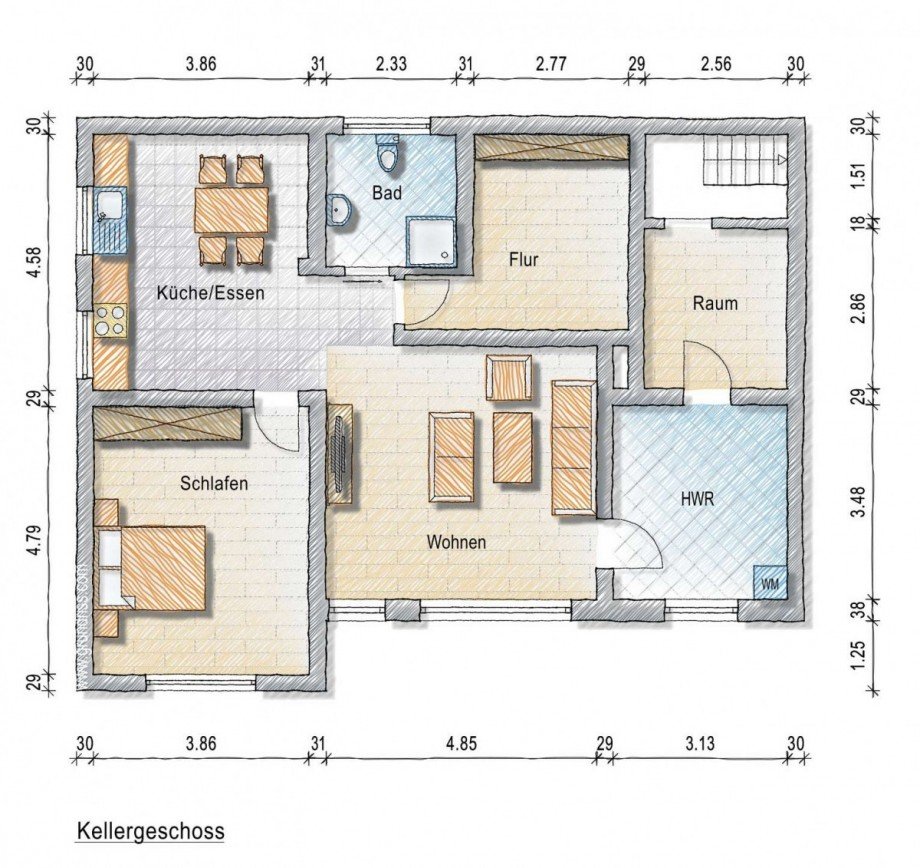 Kellergeschoss Zweifamilienhaus Meschede