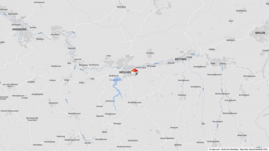 Geolyzer Kartenausschnitt Einfamilienhaus Meschede
