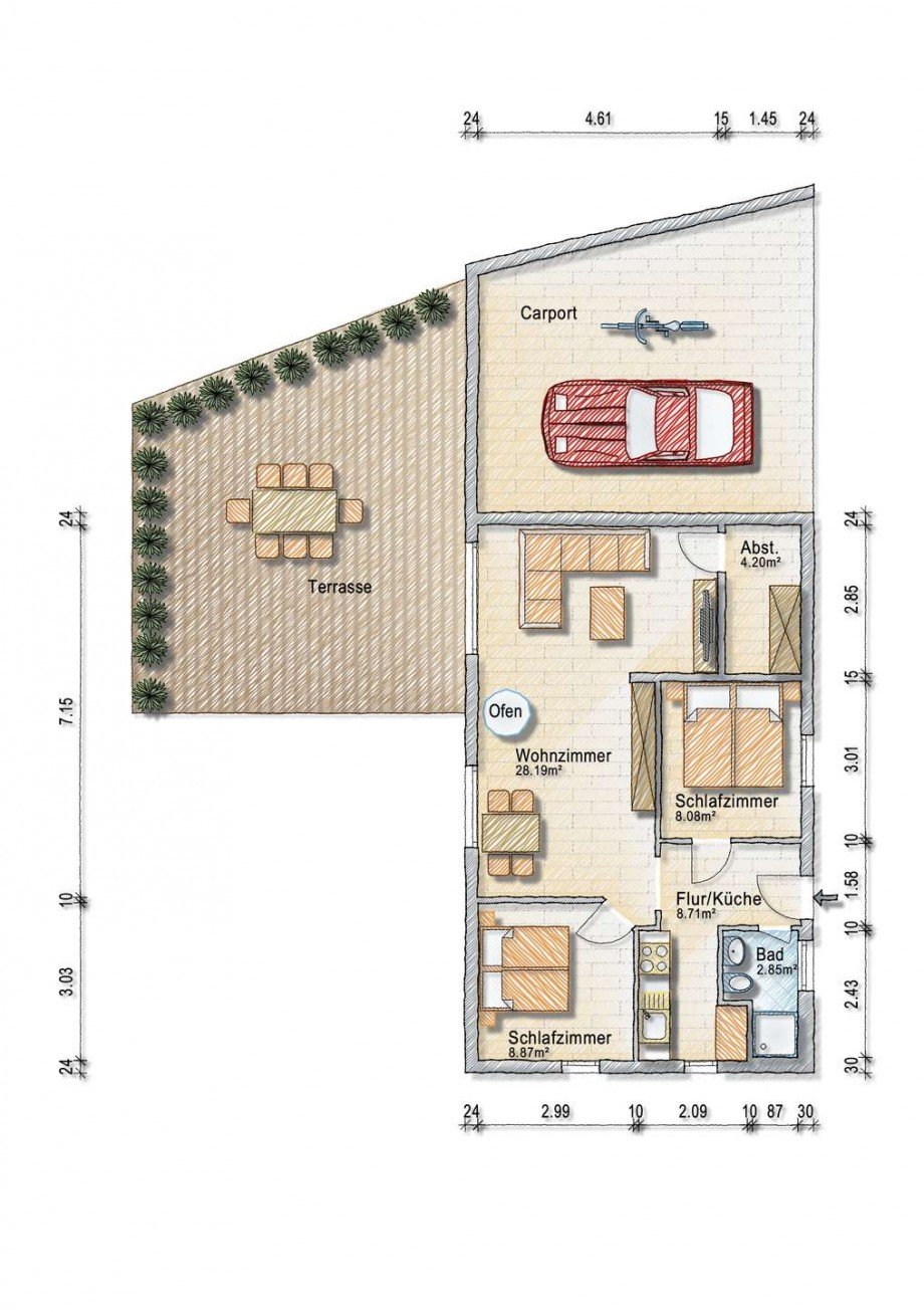 Grundriss Ferienhaus Meschede
