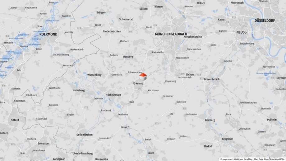 Lageplan Doppelhaush�lfte Erkelenz