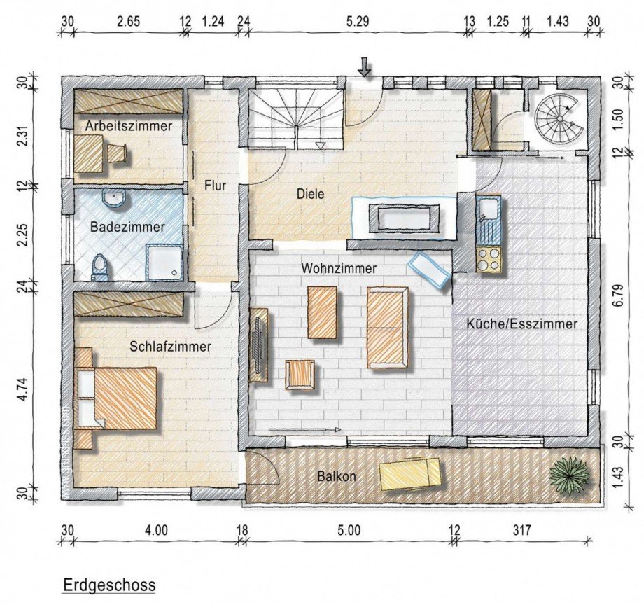 Erdgeschoss Zweifamilienhaus Meschede