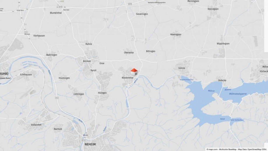 Lageplan Dachgeschosswohnung Ense