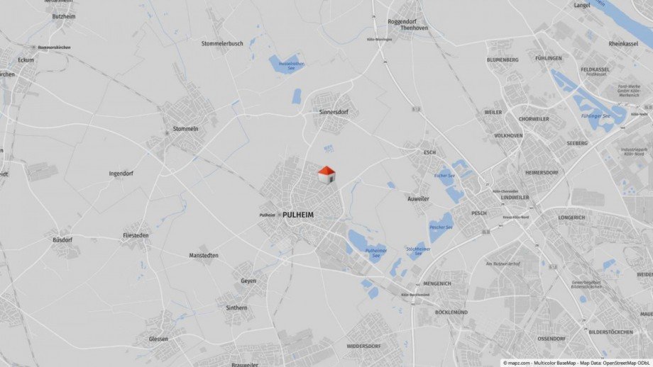 Lageplan Doppelhaush�lfte Pulheim