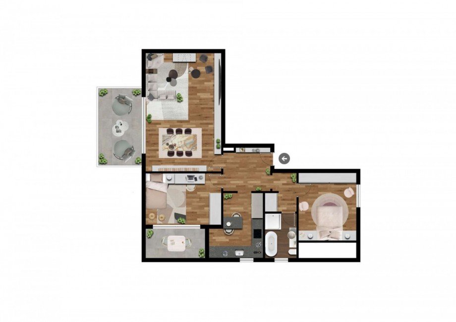 Grundriss Dachgeschosswohnung Ense