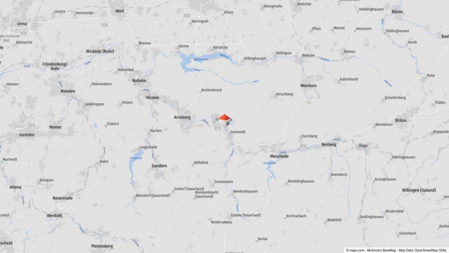 Geolyzer Kartenausschnitt Einfamilienhaus Meschede