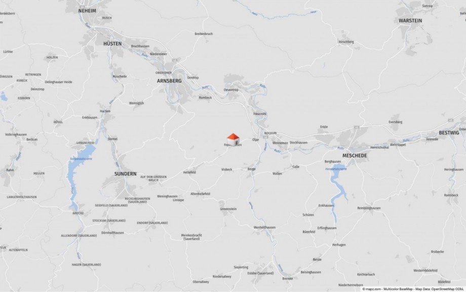 Lageplan Bungalow Meschede